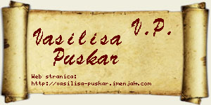 Vasilisa Puškar vizit kartica